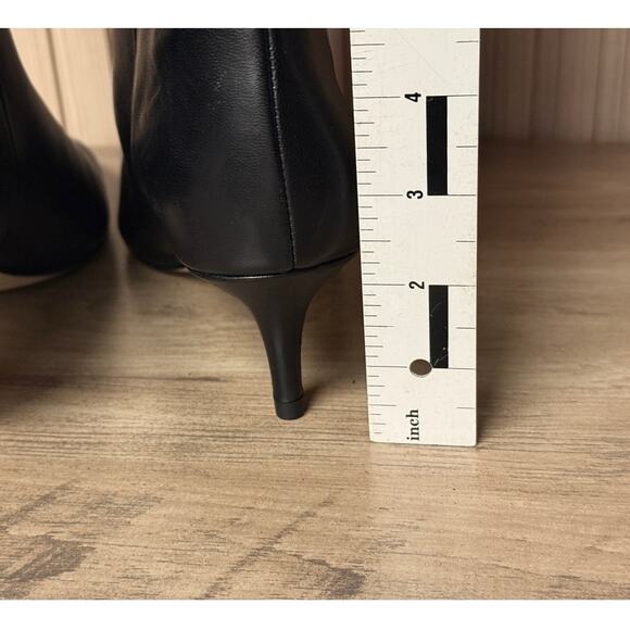 Nordstrom Pointed Toe Leather Booties Black Women’s Size 8M - Picture 7 of 9
